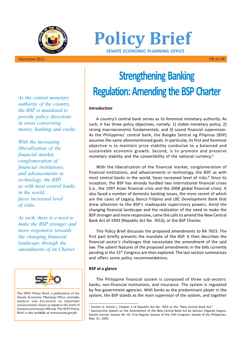 Strengthening Banking Regulation