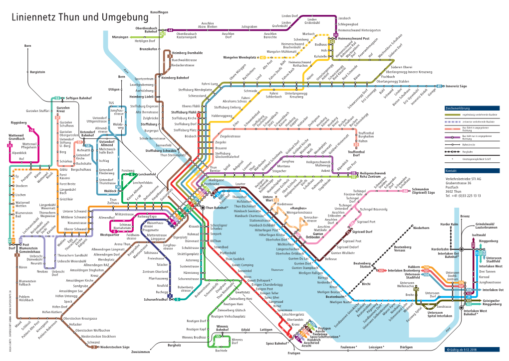 Liniennetz Thun Und Umgebung Linden Jassbach Aeschlen Linden Gridenbühl Grafenbühl Schlegwegbad Oberdiessbach Abzw