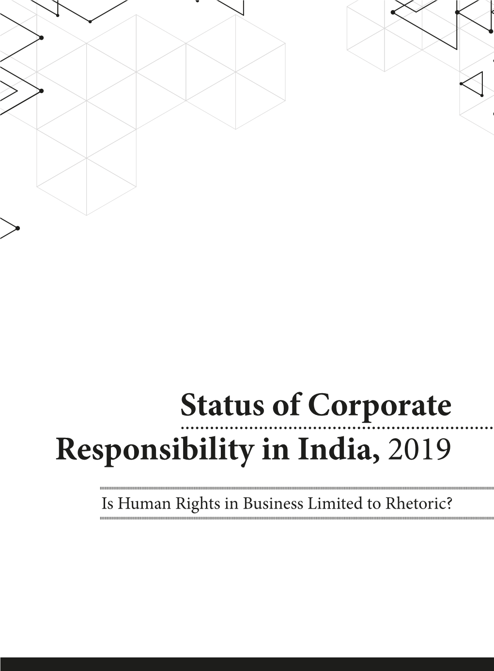 Status of Corporate Responsibility in India, 2019