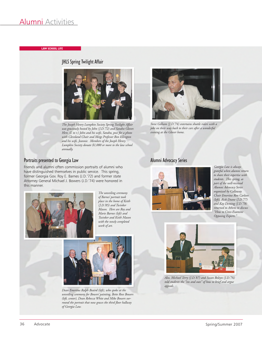 Alumni Activities Pp. 36-44