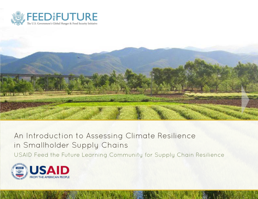 Assessing Climate Resilience in Smallholder Supply Chains