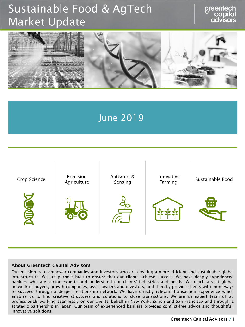 June 2019 Sustainable Food & Agtech