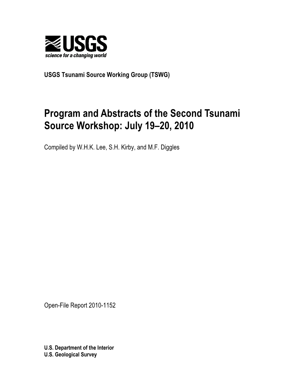 USGS Open-File Report 2010-1152
