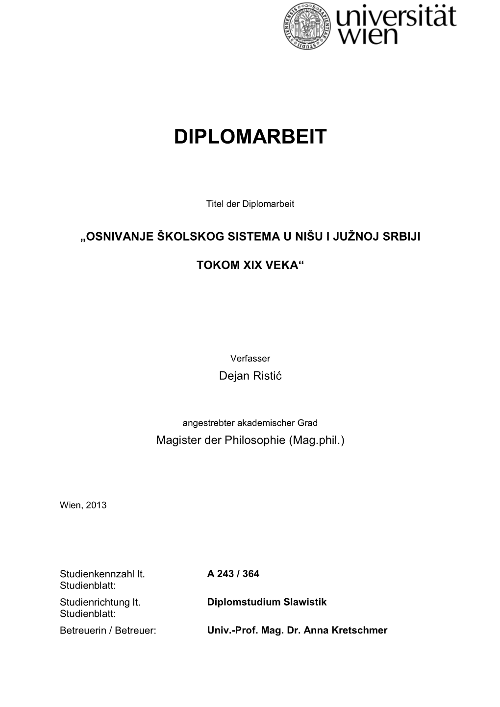 Diplomarbeit