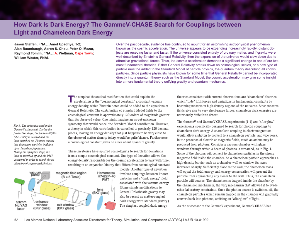 The Gammev-CHASE Search for Couplings Between Light and Chameleon Dark Energy