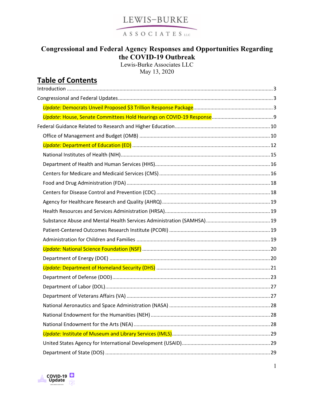 May 13 Federal Update