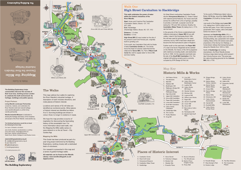 Mapping the Mills: Places of Historic Interest Historic Mills & Works