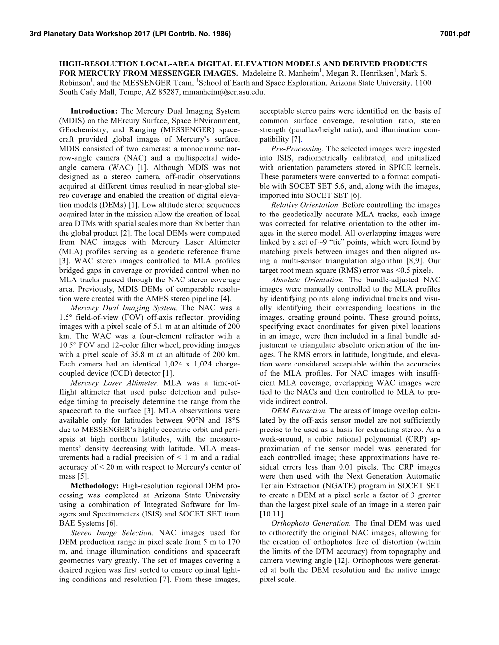 High-Resolution Local-Area Digital Elevation Models and Derived Products for Mercury from Messenger Images