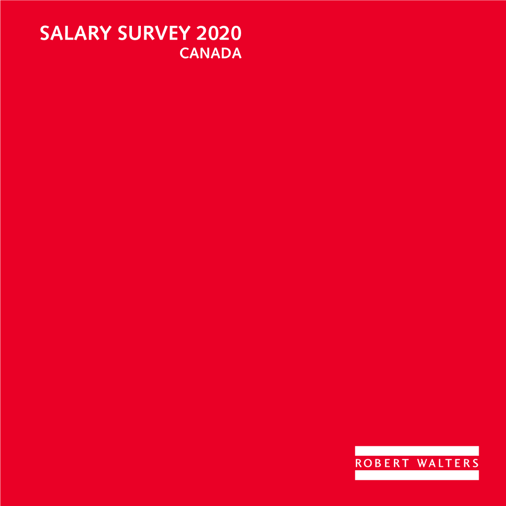 Robert Walters | Salary Survey 2020