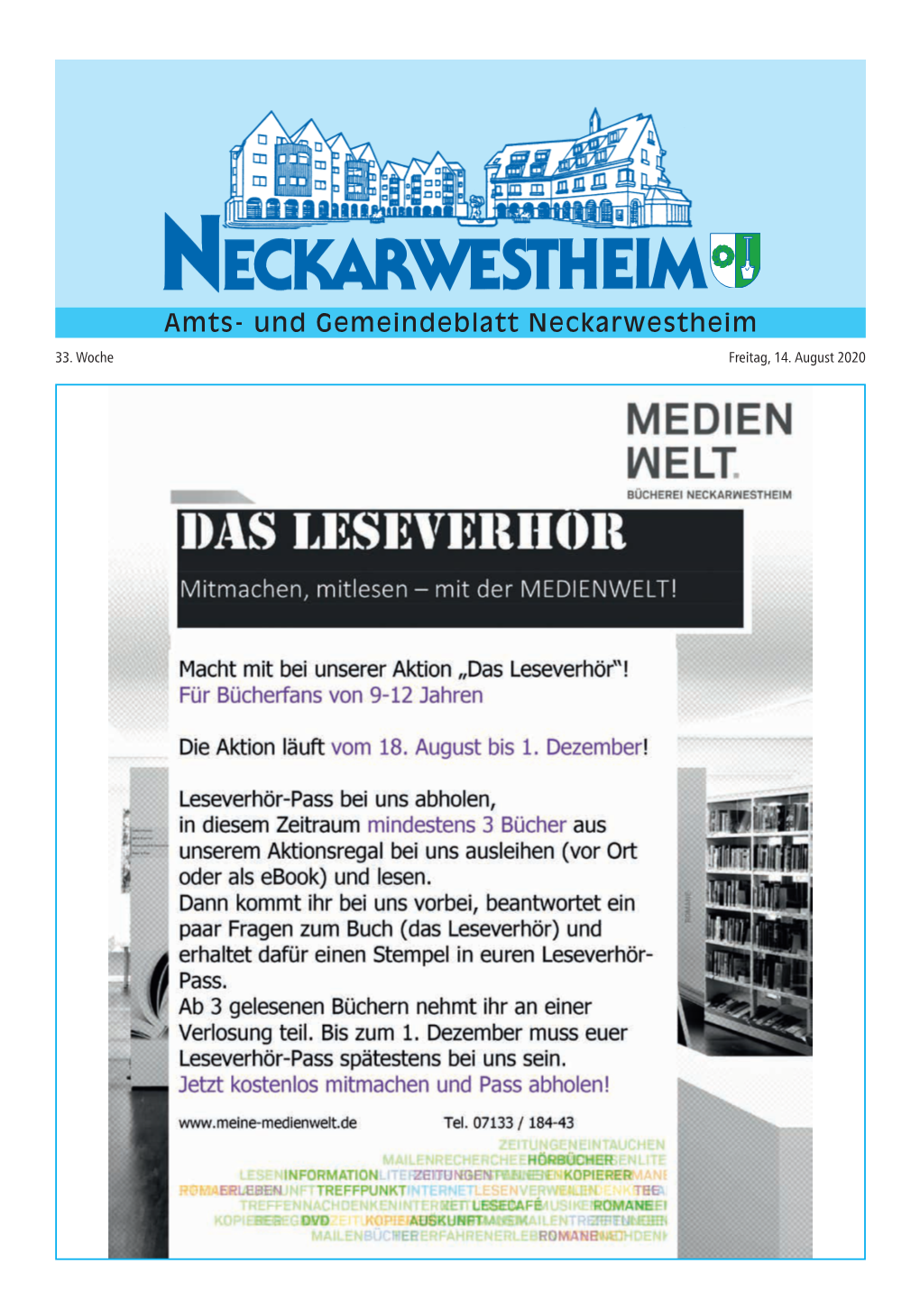 Amts- Und Gemeindeblatt Neckarwestheim 33