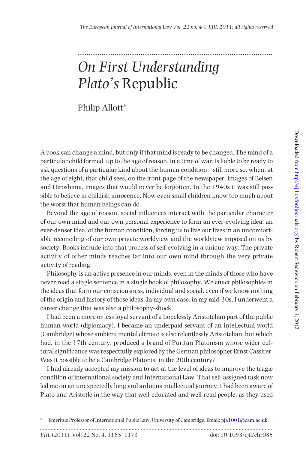 On First Understanding Plato's Republic