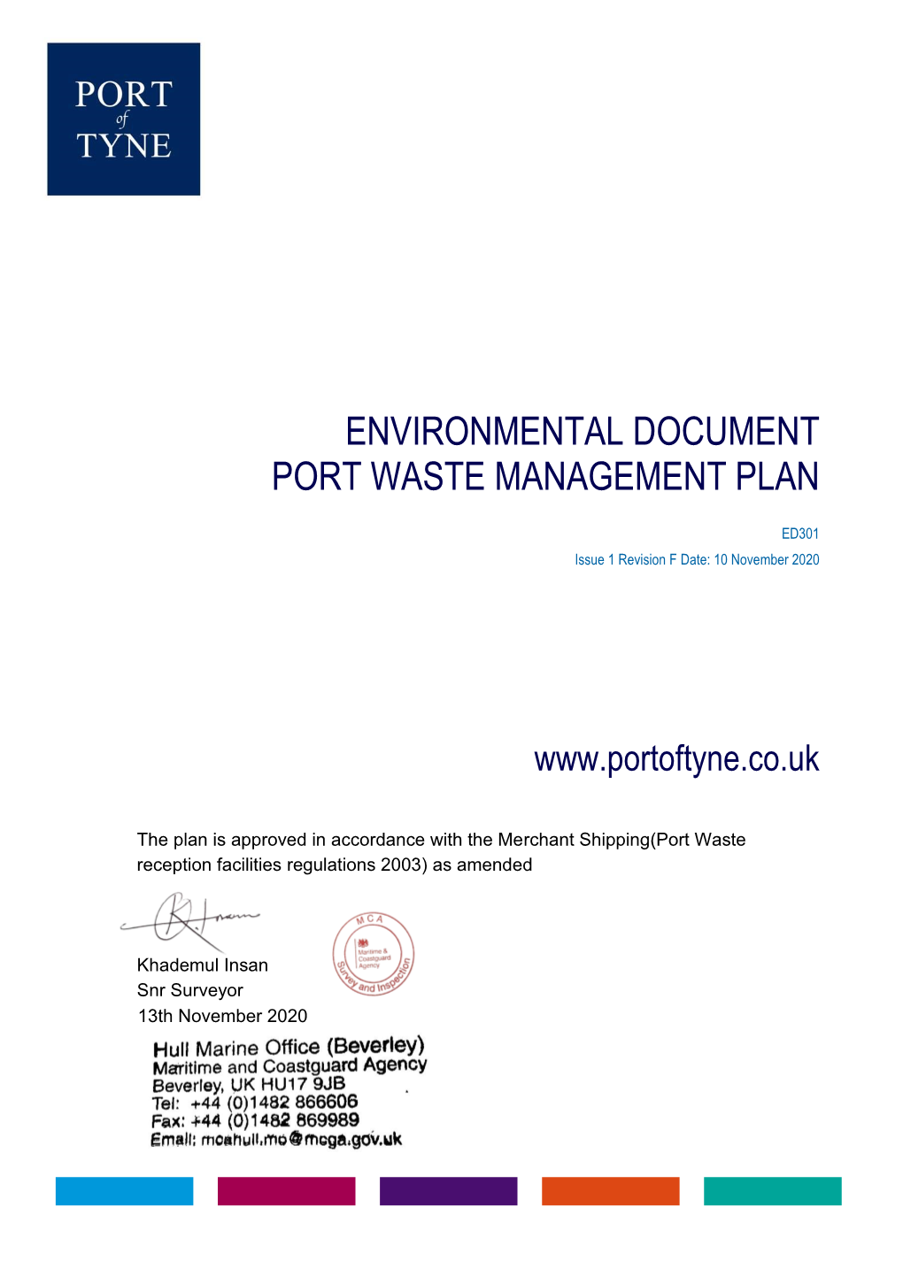 Environmental Document Port Waste Management Plan