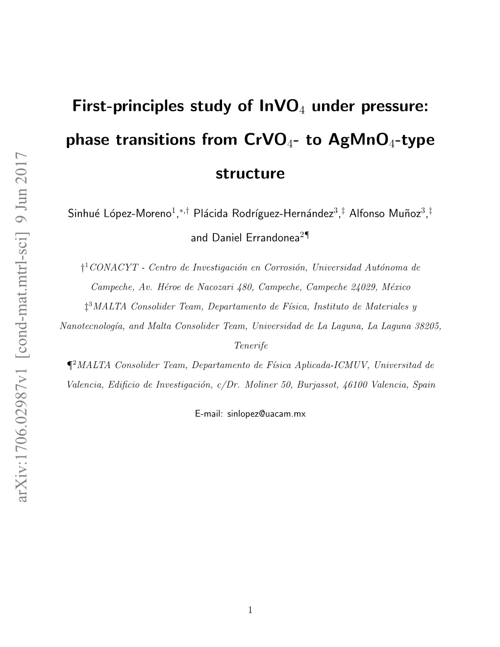 Phase Transitions from Crvo4- to Agmno4-Type Structure