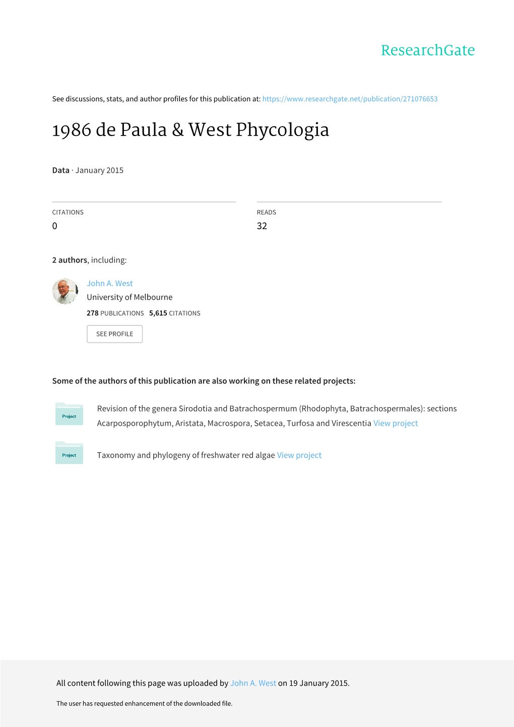 1986 De Paula & West Phycologia