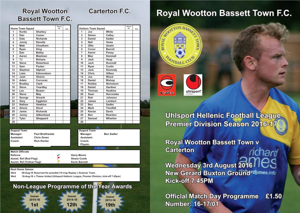 Royal Wootton Bassett Town F.C. Bassett Town F.C