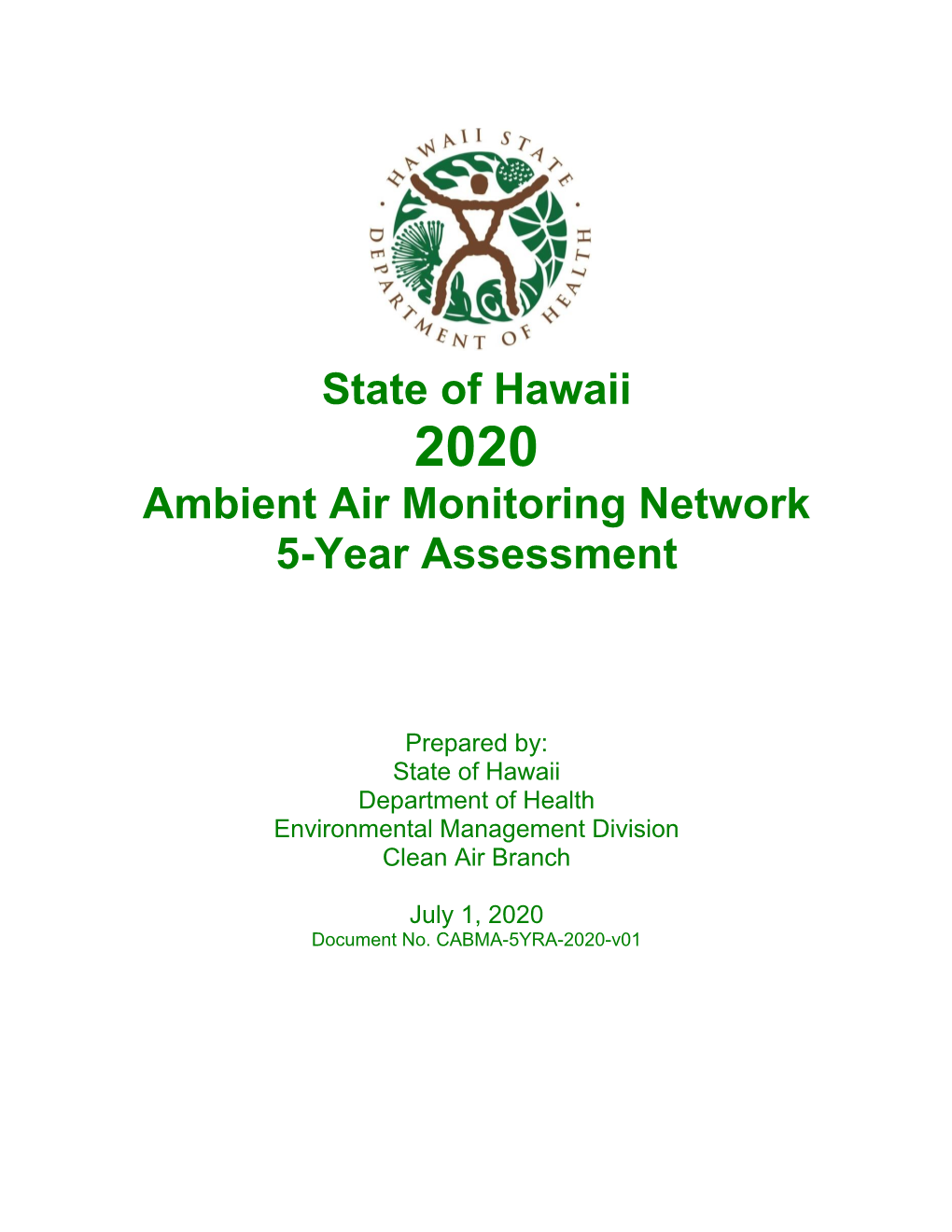 2020 Ambient Air Monitoring Network 5-Year Assessment