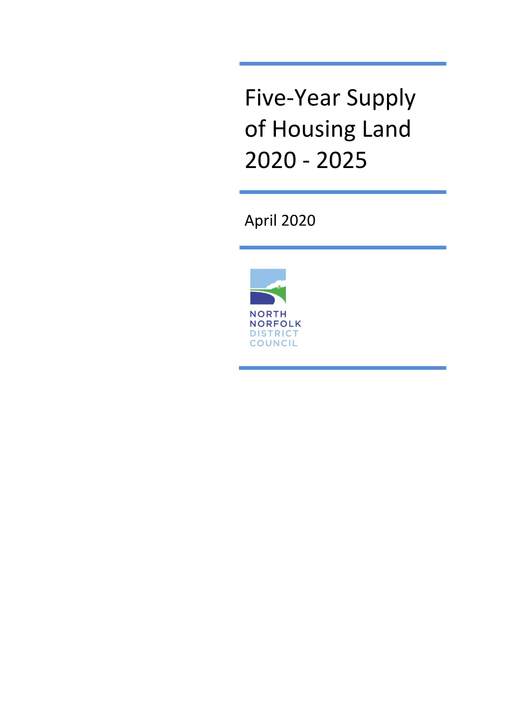 Five-Year Supply of Housing Land 2020 - 2025