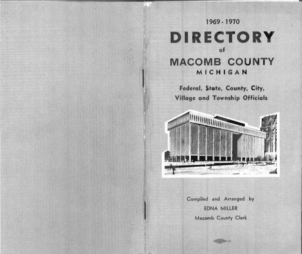MICHIGAN County Seat Your Macomb County Clerk