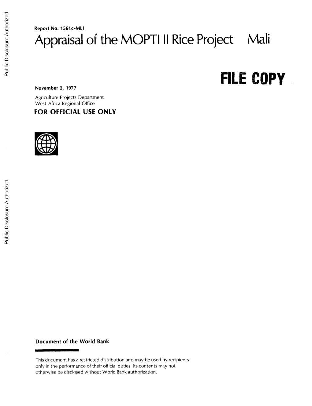 World Bank Document