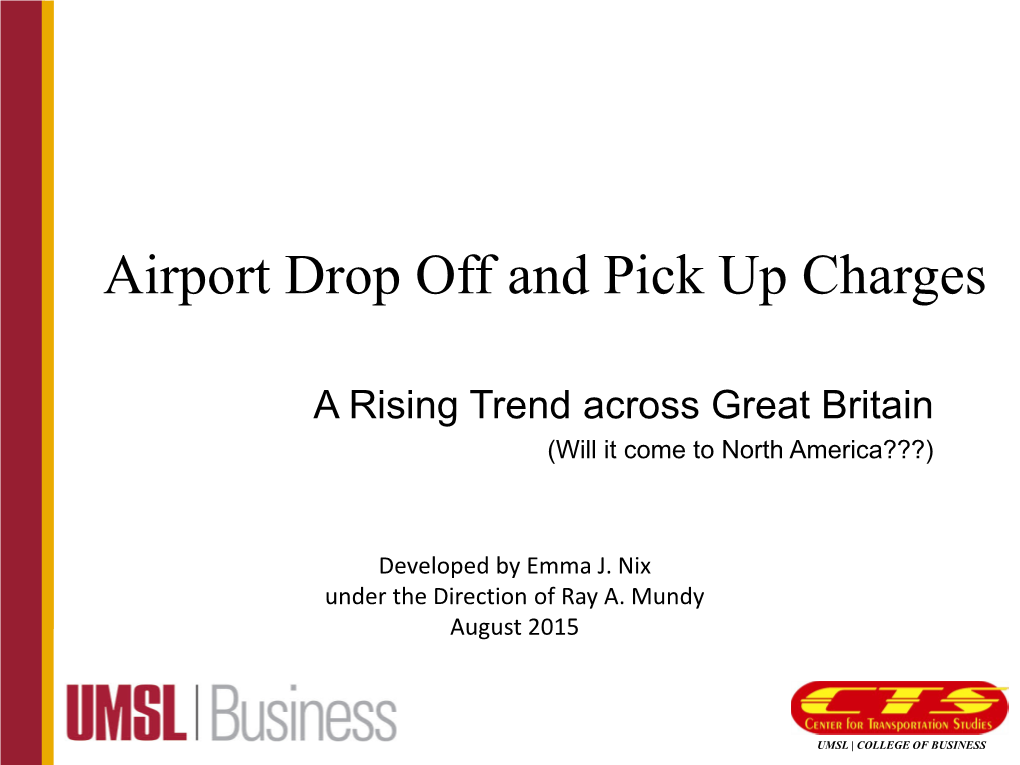 Drop Off Charges at British Airports