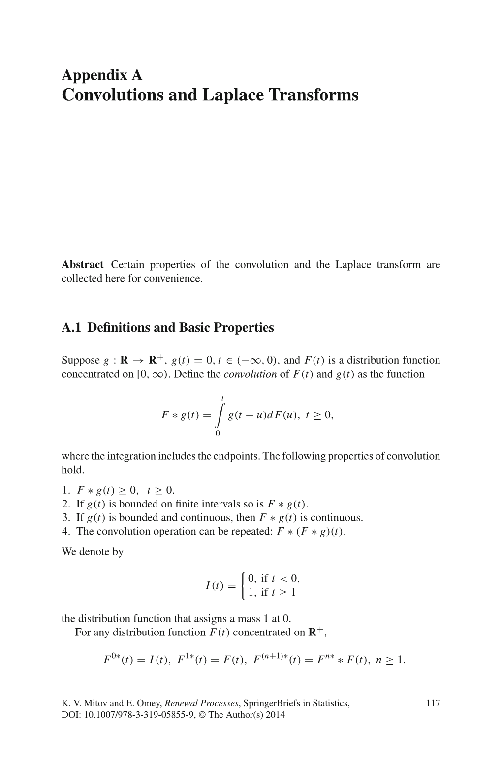 Convolutions and Laplace Transforms