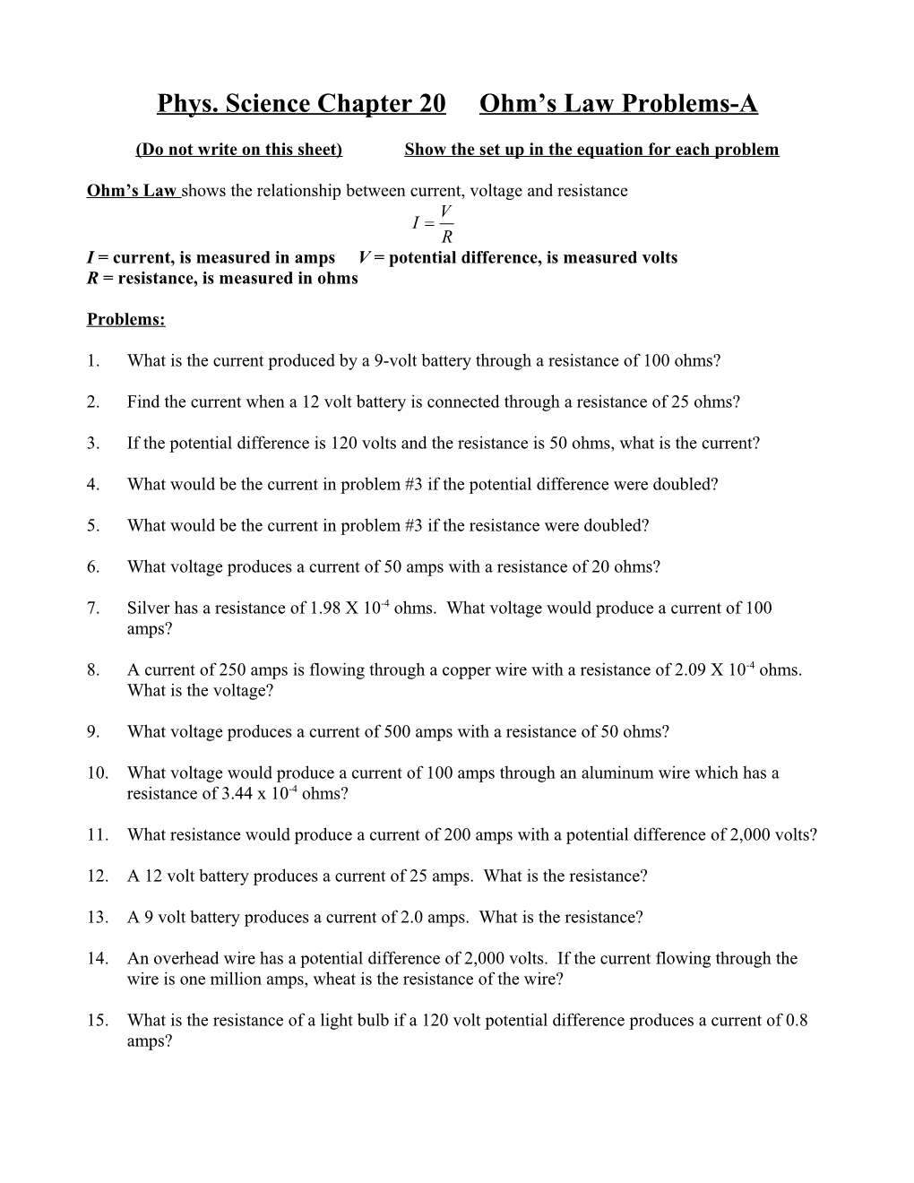 Physical Science Chapter 11