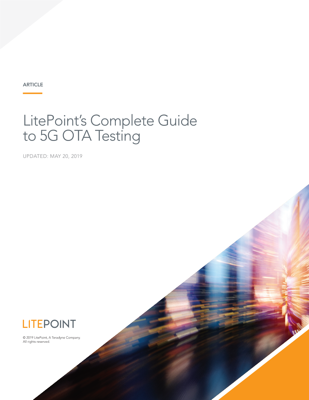 Litepoint's Complete Guide to 5G OTA Testing