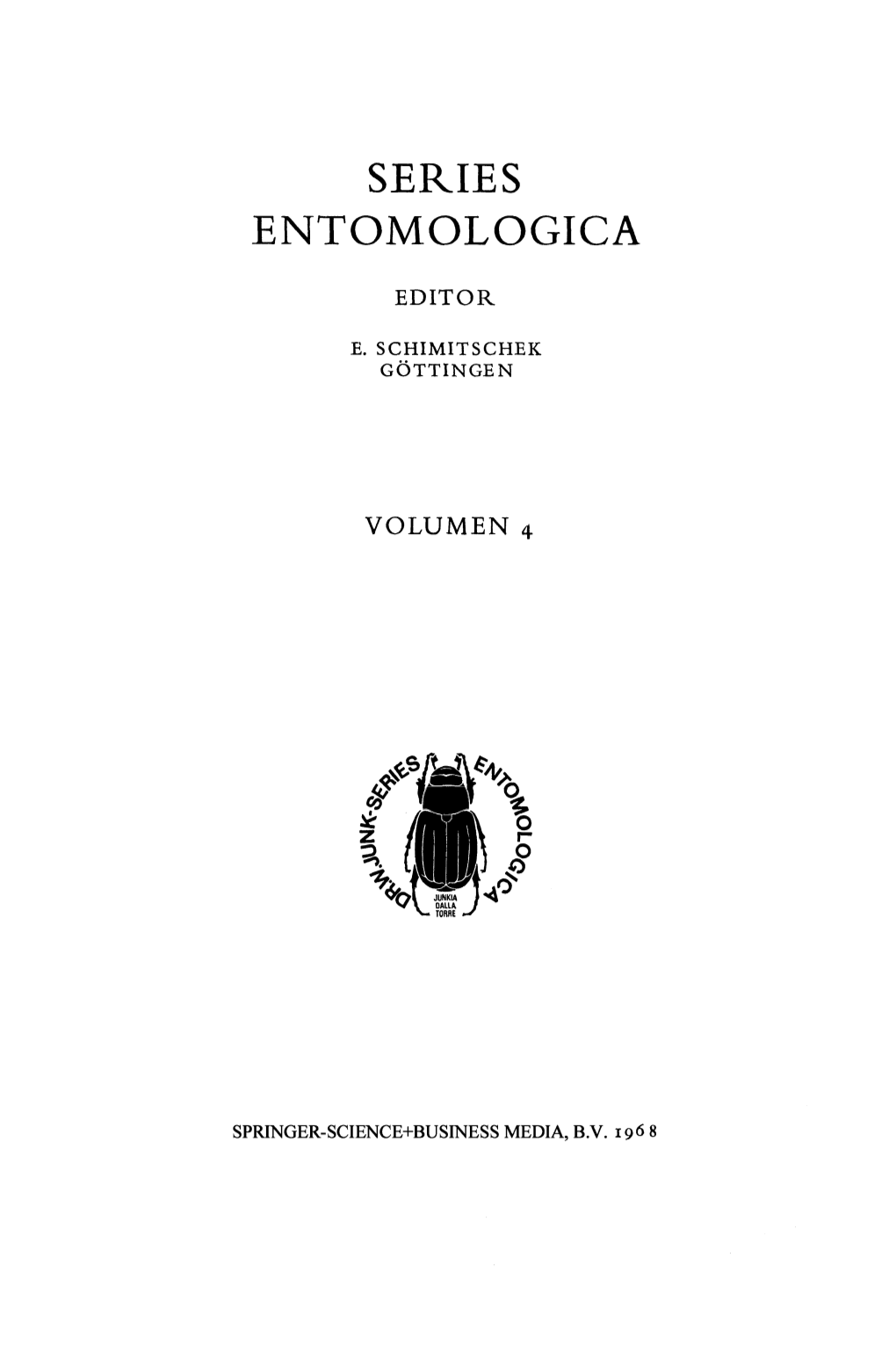 Series Entomologica