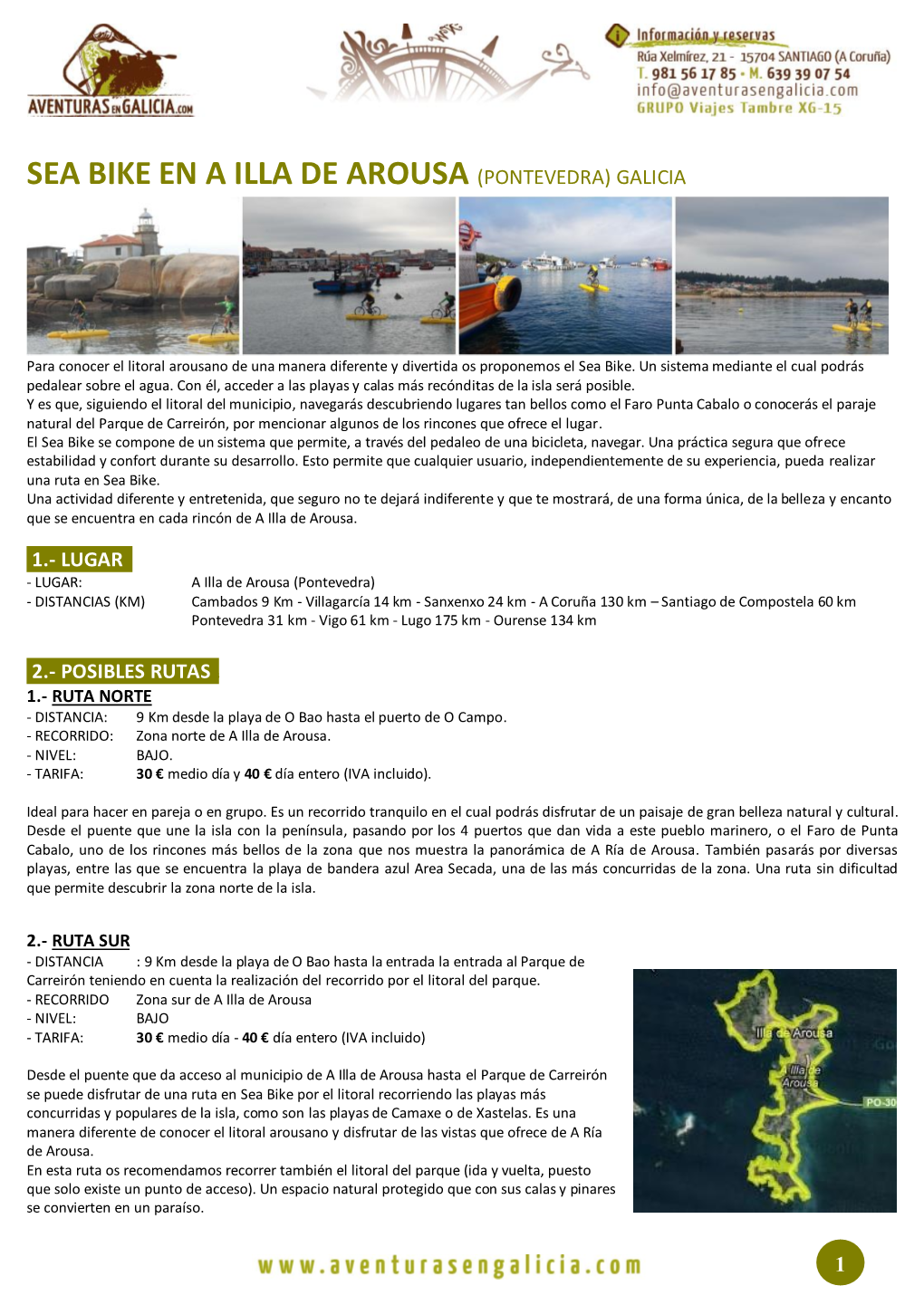 Sea Bike En a Illa De Arousa (Pontevedra) Galicia