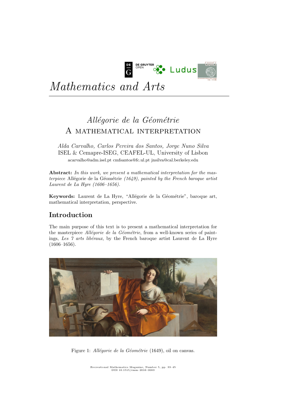 Mathematics and Arts