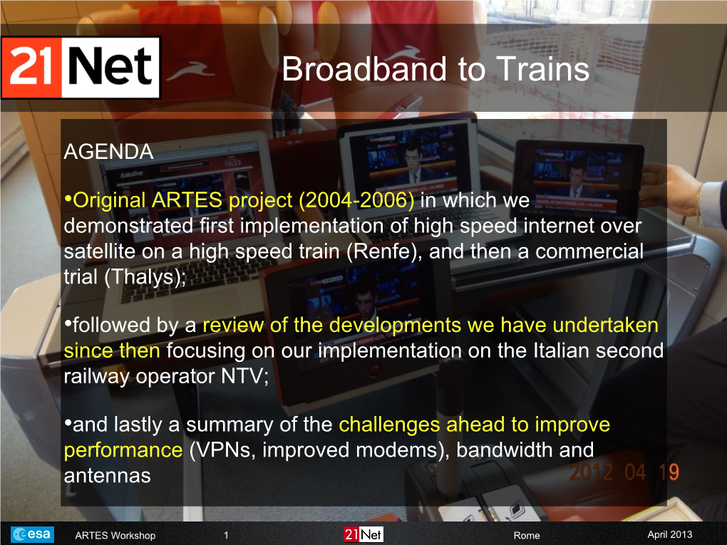 21NET:Broadband to Trains