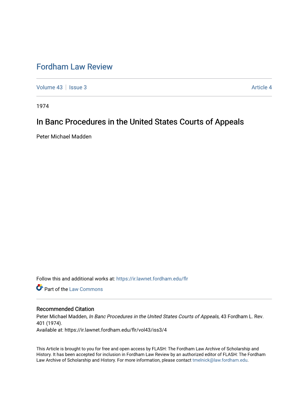In Banc Procedures in the United States Courts of Appeals