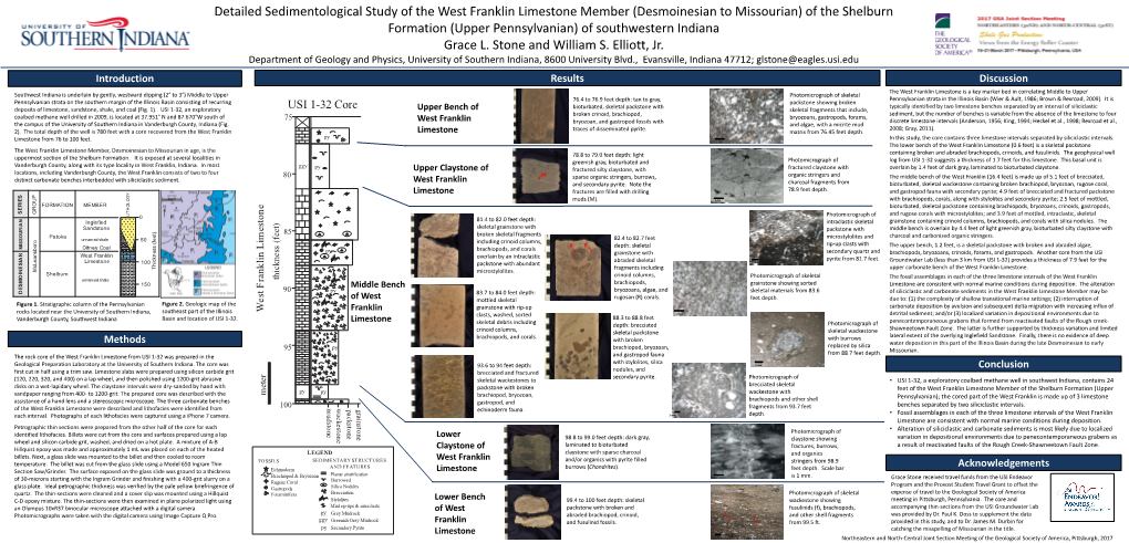 Detailed Sedimentological Study of the West Franklin Limestone Member