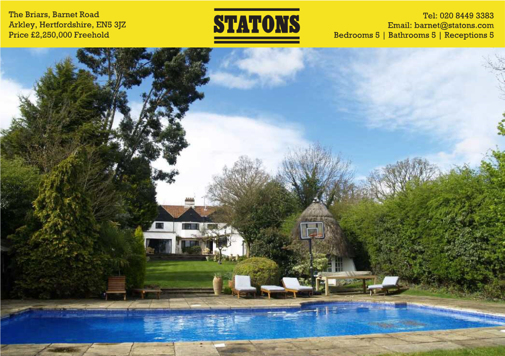 Barnet@Statons.Com Arkley, Hertfordshire, EN5 3JZ