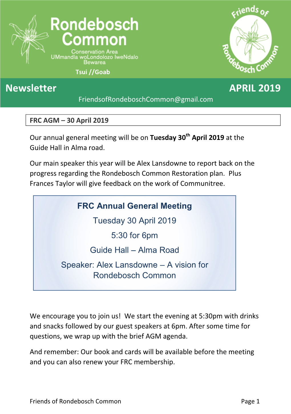 FRC Newsletter