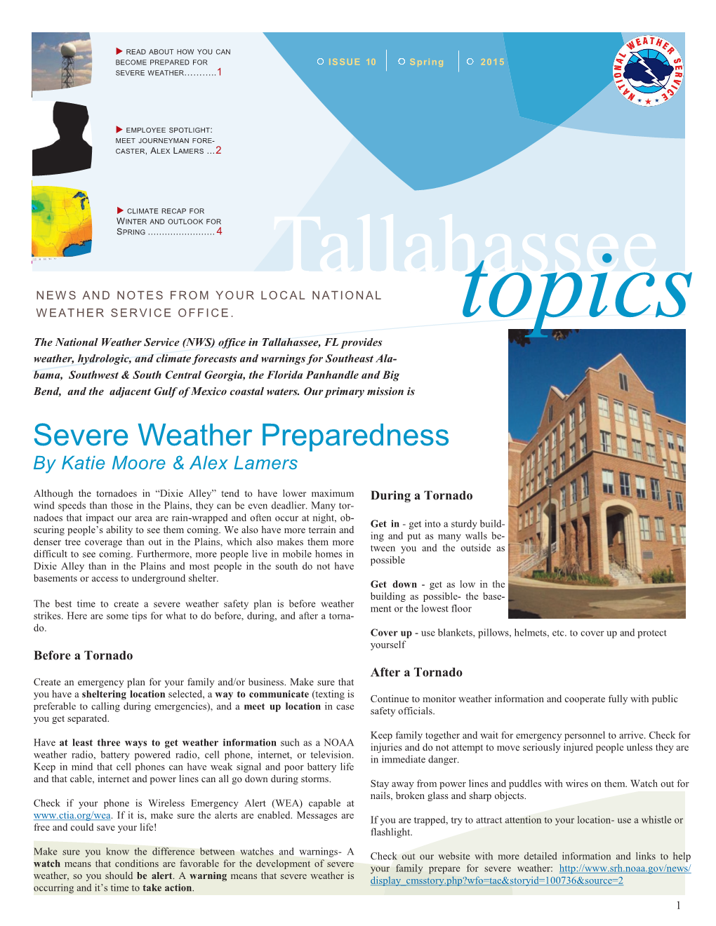 Severe Weather Preparedness by Katie Moore & Alex Lamers