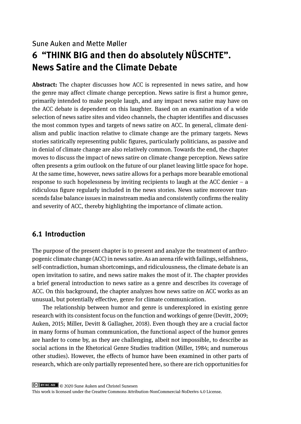 News Satire and the Climate Debate
