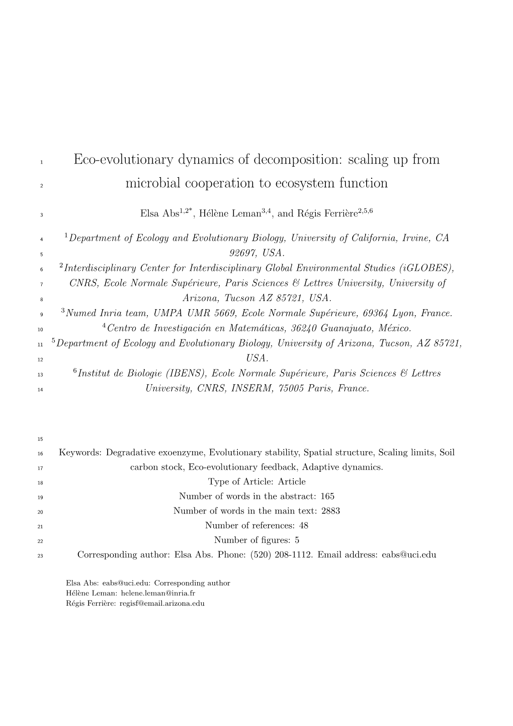 Eco-Evolutionary Dynamics of Decomposition: Scaling up From