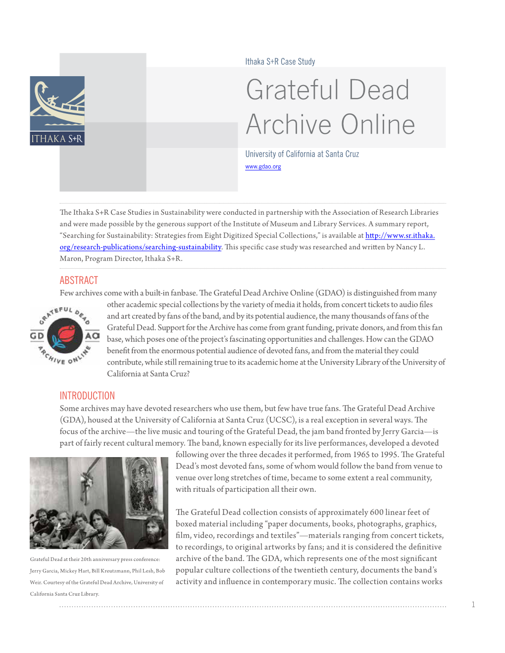 Grateful Dead Archive Online