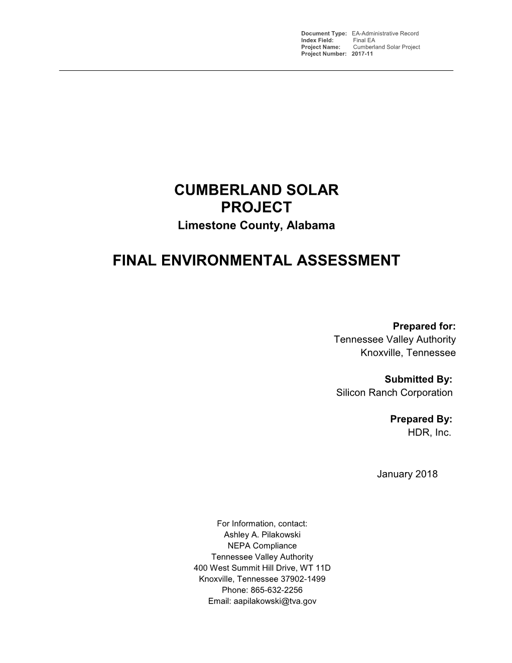 Final Environmental Assessment