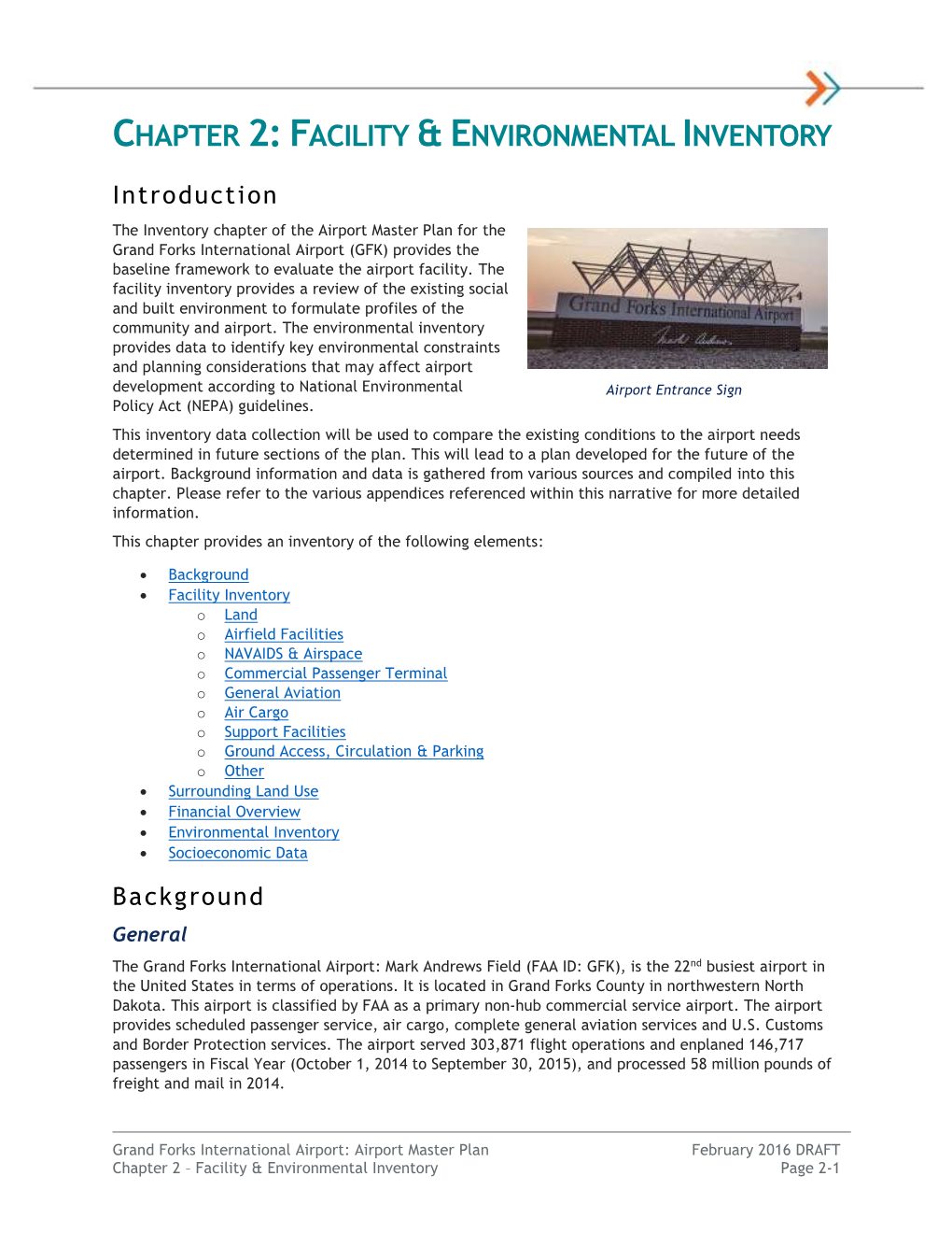 Facility & Environmental Inventory