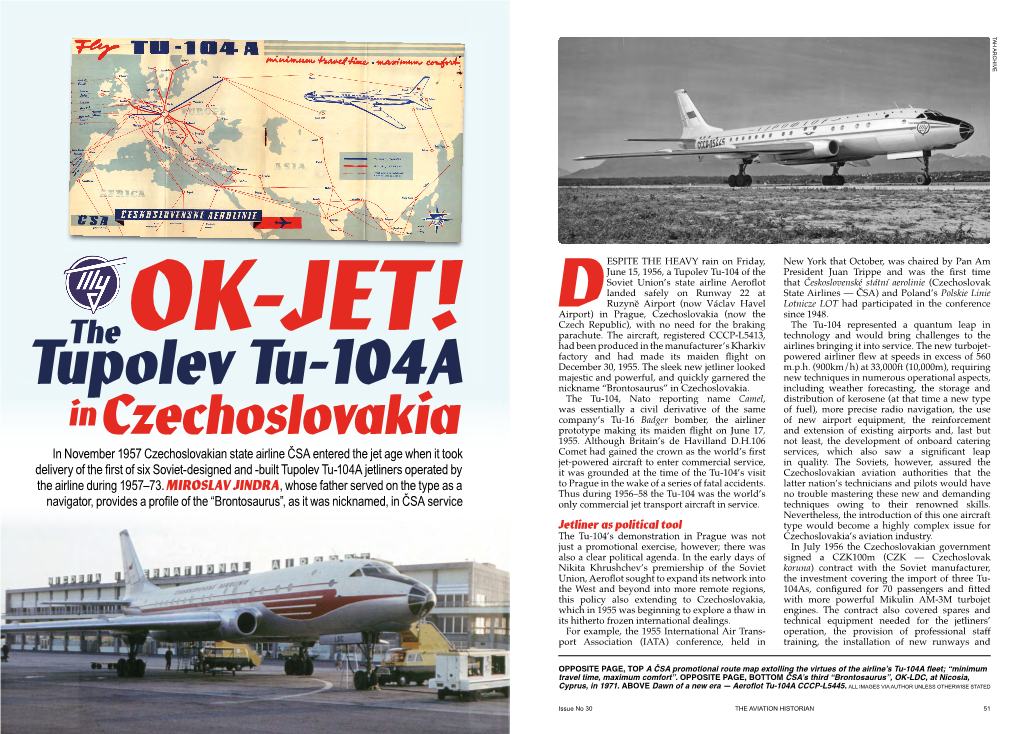 Tupolev Tu-104A Nickname “Brontosaurus” in Czechoslovakia