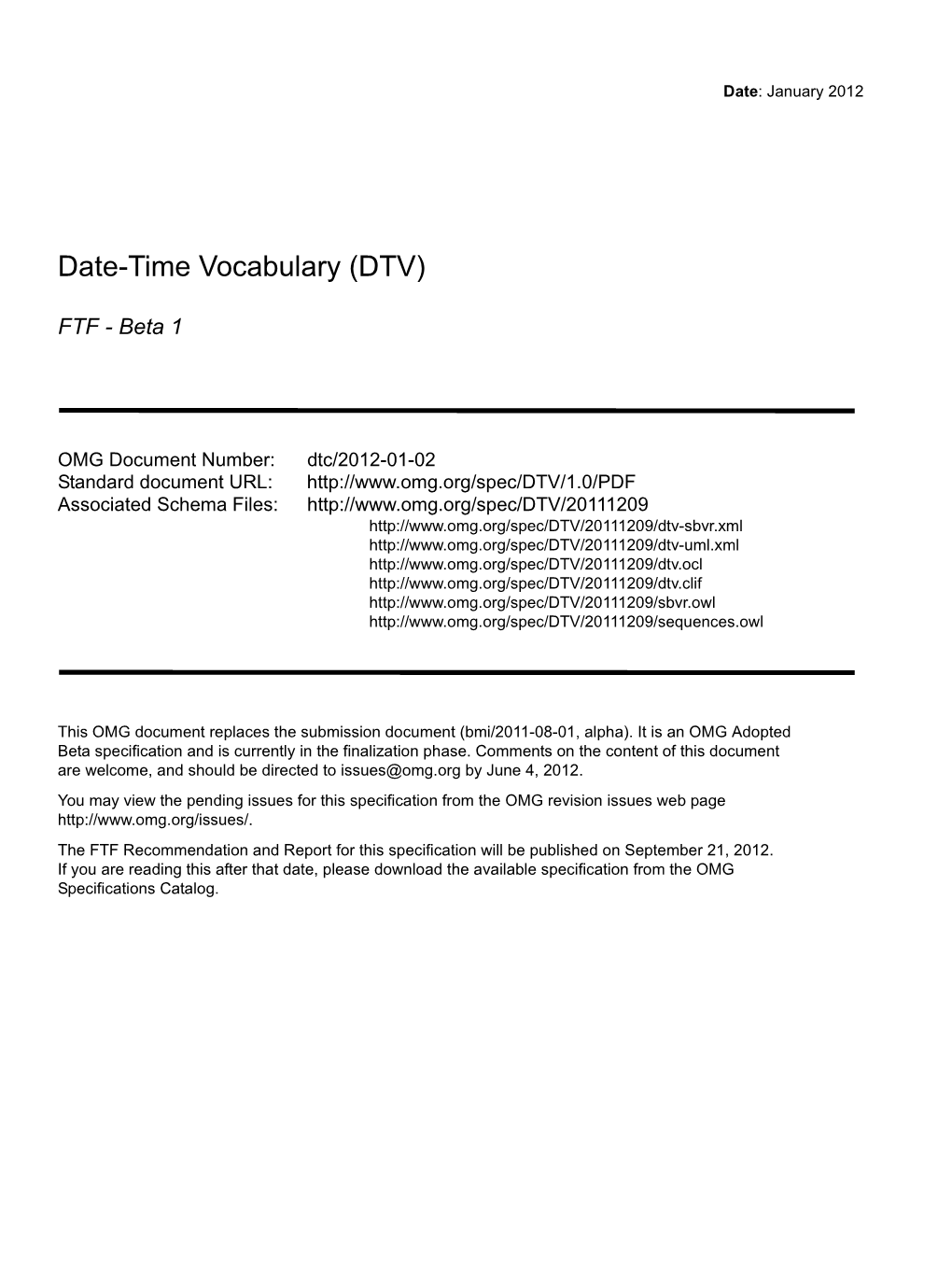 Date-Time Vocabulary (DTV)