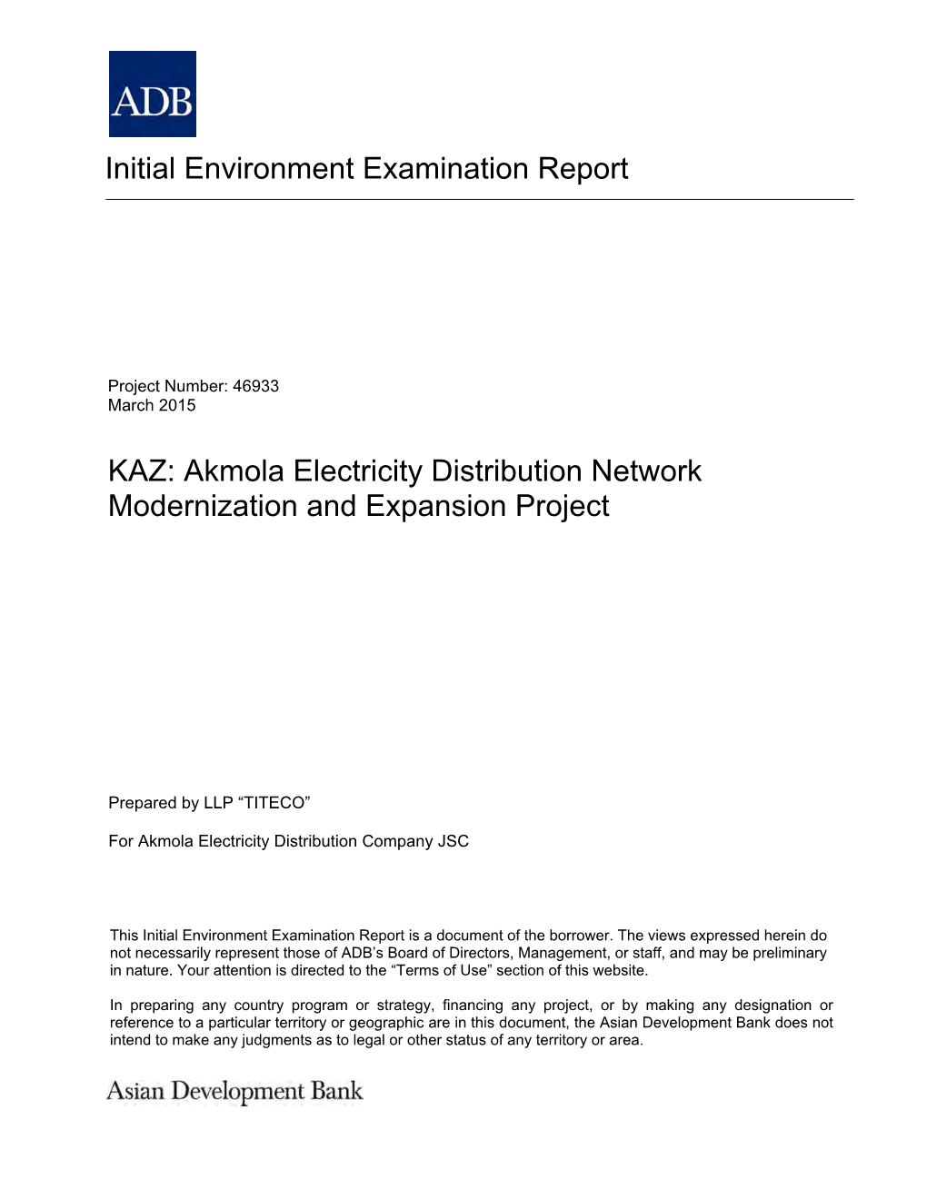 46933-014: Initial Environment Examination