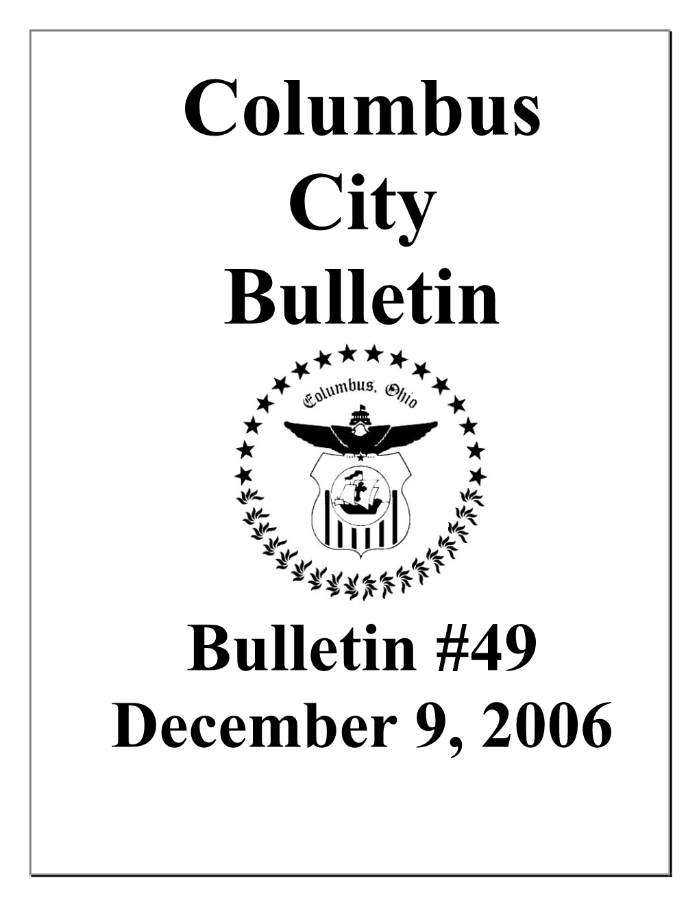 Bulletin 12/09/06 (Pdf)