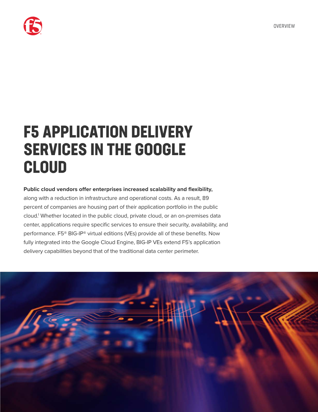 F5 Application Delivery Services in the Google Cloud