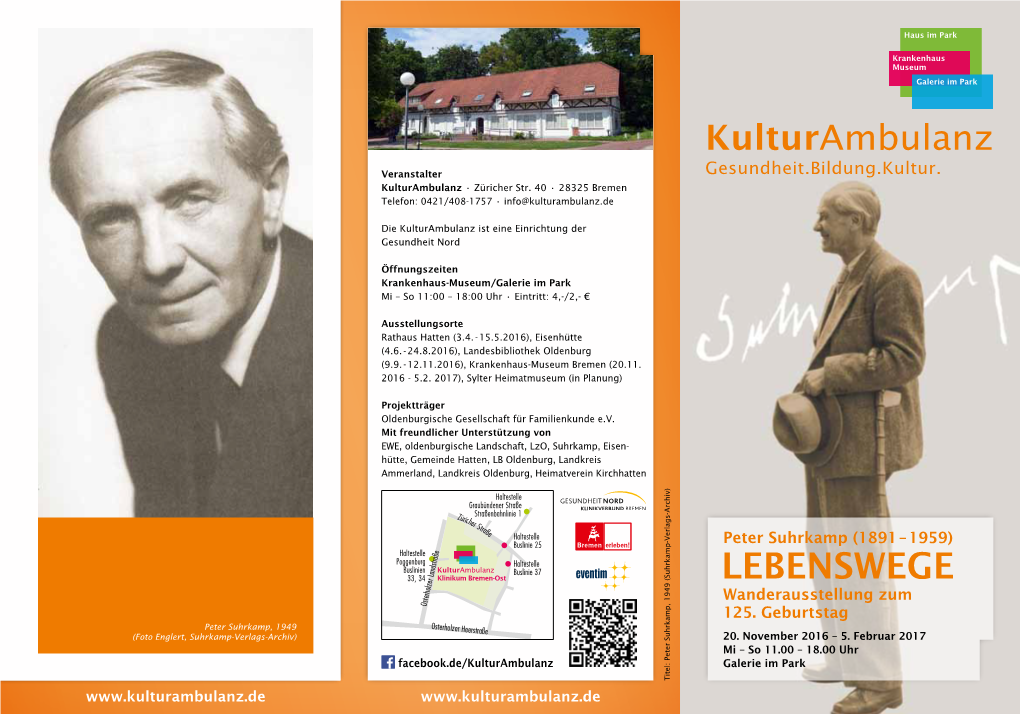 Lebenswege Z L O H R E T Wanderausstellung Zum S O 125