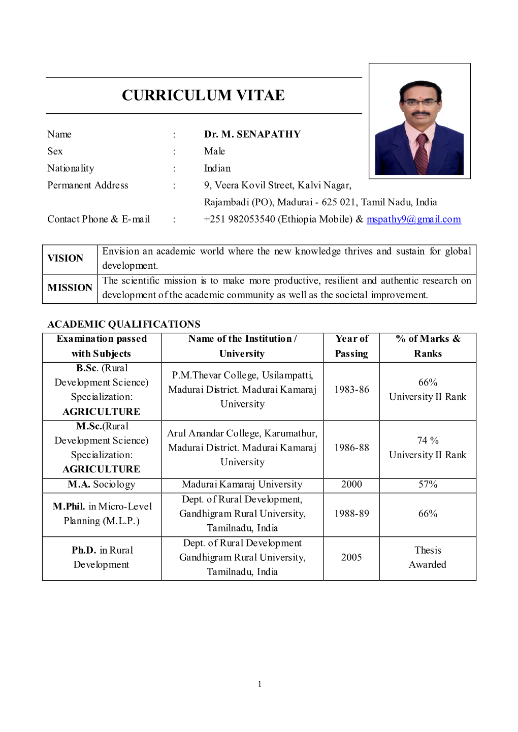 Curriculum Vitae