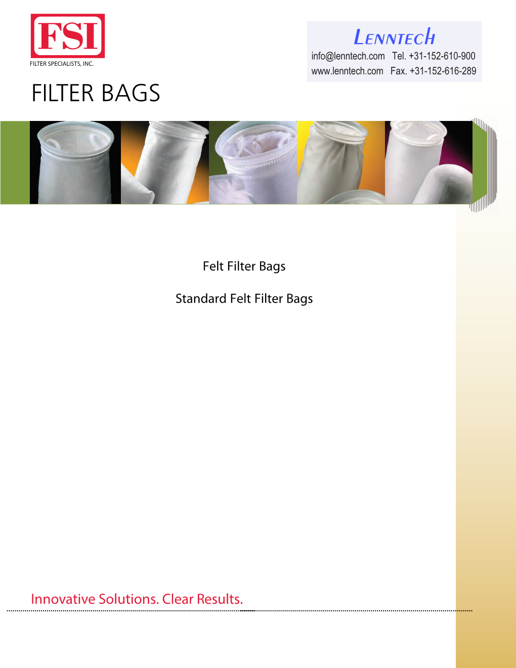 Standard Felt Filter Bags