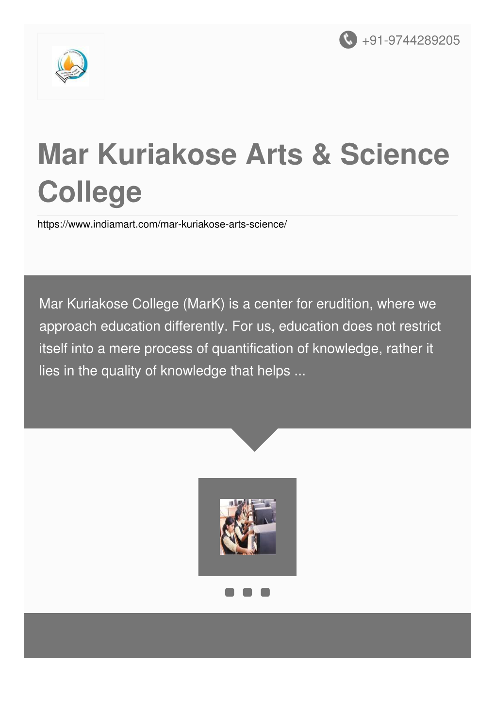 Mar Kuriakose Arts & Science College